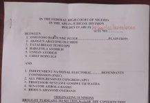 FEDERAL HIGH COURT ABUJA ADMITS SUIT CHALLENGING APC MEMBERSHIP EXCLUSION IN EKITI STATE