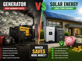 GENERATOR VS SOLAR: WHICH POWER OPTION SAVES MORE MONEY FOR NIGERIANS?